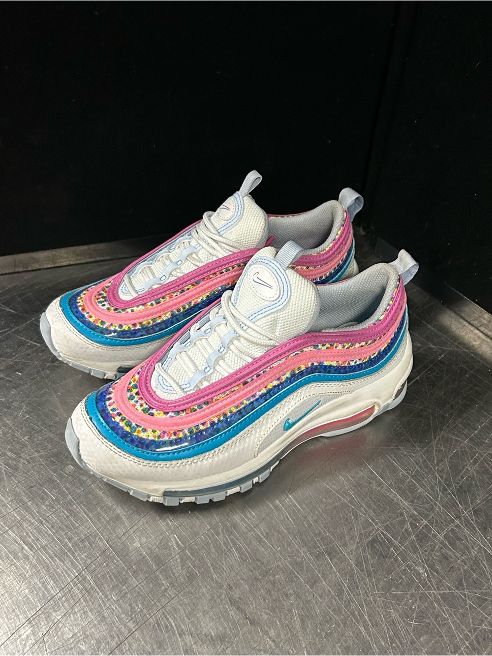 Nike Kids Sneakers White Pink Blue Multicolor